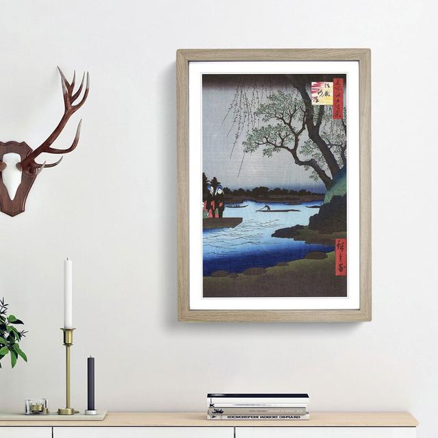 Sumida River by Utagawa Hiroshige - Picture Frame Painting Print East Urban Home Frame Option: Oak Framed, Size: 36cm H x 27cm W x 2cm D on Productcaster.