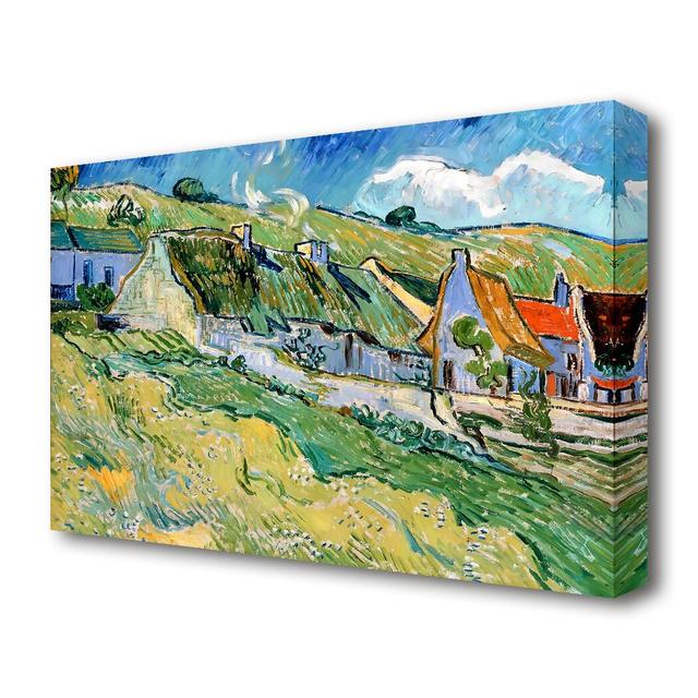 'Thatched Cottages' by Vincent Van Gogh Oil Painting Print on Wrapped Canvas East Urban Home Size: 50.8 cm H x 81.3 cm W on Productcaster.