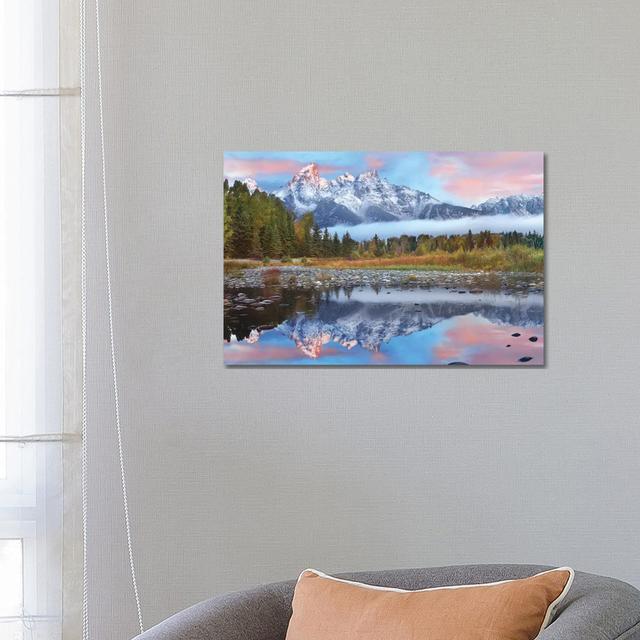 Grand Tetons Reflected In Lake, Grand Teton National Park, Wyoming I by Tim Fitzharris - Wrapped Canvas Print Alpen Home Size: 45.72cm H x 66.04cm W x on Productcaster.