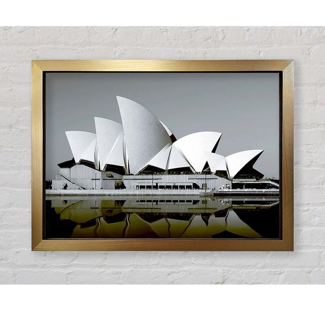 Sydney Opera House Green Harbour Framed Print Ebern Designs Format: Ventura Gold Framed Paper, Size: 100cm H x 141.4cm W x 3.4cm D on Productcaster.