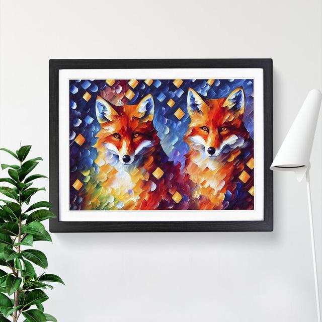 Fox - Picture Frame Graphic Art Metro Lane Frame Colour: Black, Size: 46cm H x 64cm W x 2cm D on Productcaster.