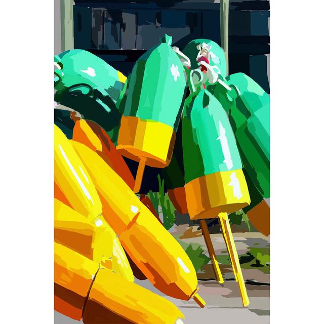 Vibrant Buoys I - Wrapped Canvas Art Prints Rosalind Wheeler Size: 46cm H x 30cm W x 3.8cm D on Productcaster.