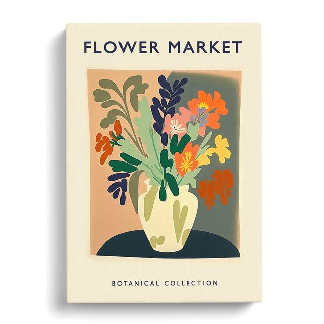 A Botanical Flower Market Exhibition No.3 George Oliver Size: 60cm H x 40cm W x 3cm D on Productcaster.