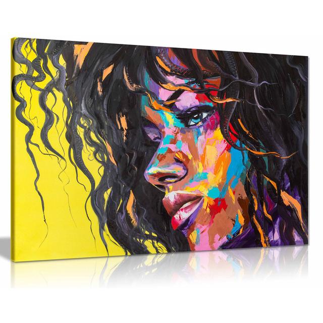 African American Sexy Woman Painting Abstract Modern Style For Living Room Bedroom Canvas Wall Art Picture Print Home Decor Rosalind Wheeler Size: 31c on Productcaster.