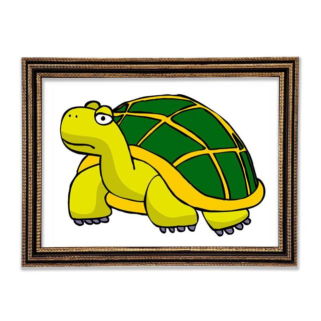 Big Turtle White Framed Print Harriet Bee Size: 29.7cm H x 42cm W x 3cm D, Format: Black Gold Framed Paper on Productcaster.