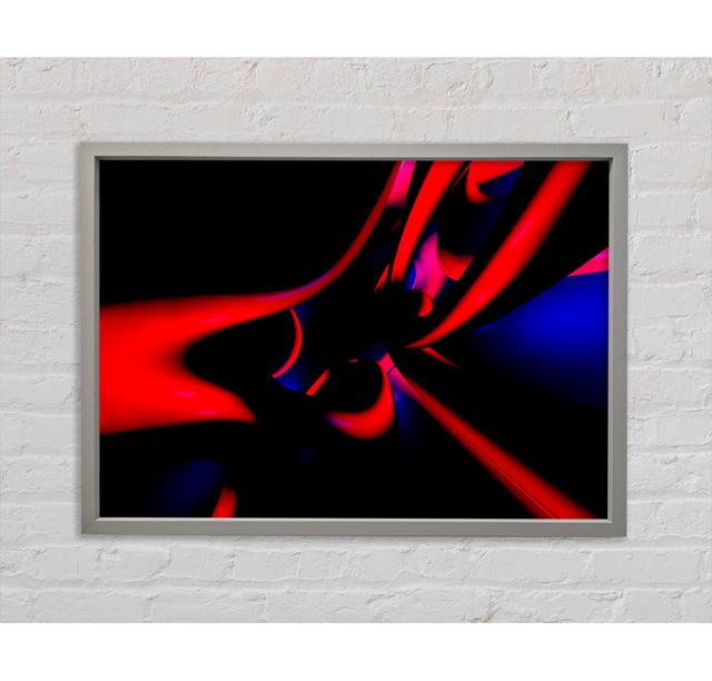 Red Tubular Framed Print Ivy Bronx Format: Light Gray Framed Canvas, Size: 59.7cm H x 84.1cm W x 3.3cm D on Productcaster.