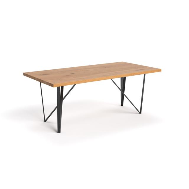 Luxurious premium dining table made of solid oak Williston Forge Size: 75cmH x 160cmL x 80cmW on Productcaster.