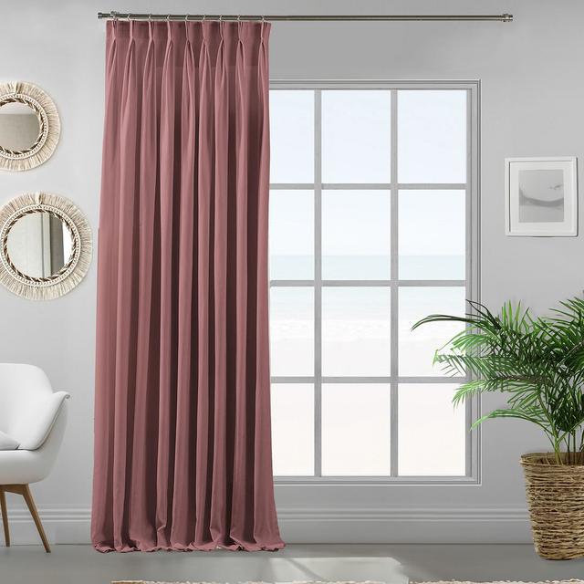 Vorhang mit Zwickelfalte (1 Stück), blickdicht Lilijan Home & Curtain Vorhang-Farbe: Rosa, Vorhanggröße: 245 cm Breite x 375 cm Fallhöhe on Productcaster.