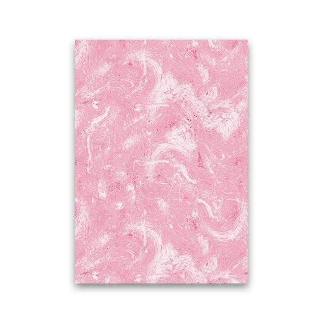 Abstract Dripping Painting Pink - Print 17 Stories Frame Option: No Framed, Size: 42cm H x 29.7cm W x 4cm D on Productcaster.