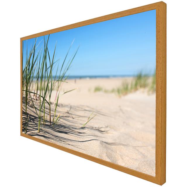 Deshields Grass in the Sand Dunes with the Lake in the Background - Single Picture Frame Art Prints House of Hampton Size: 41cm H x 61cm W x 4cm D, Fr on Productcaster.