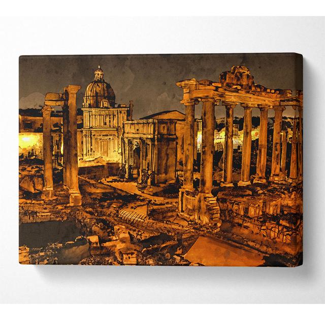 Roman Forum - Wrapped Canvas Art Prints ClassicLiving Size: 81cm H x 121.9cm W x 10cm D on Productcaster.