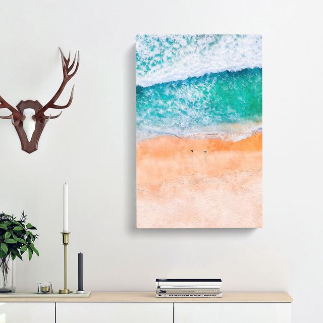 Walking upon Lampuuk Beach - Wrapped Canvas Painting Print East Urban Home Size: 91cm H x 60cm W x 3cm D on Productcaster.