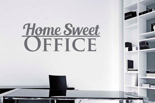 Home Sweet Office Wall Sticker 17 Stories Size: Medium, Colour: Grey on Productcaster.