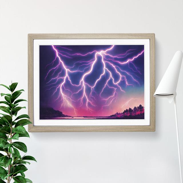 Lightning Vol.5 - Picture Frame Painting 17 Stories Frame Colour: Oak, Size: 25cm H x 34cm W x 2cm D on Productcaster.