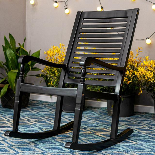 Outdoor Amrane Rocking Solid Wood Chair Blue Elephant on Productcaster.