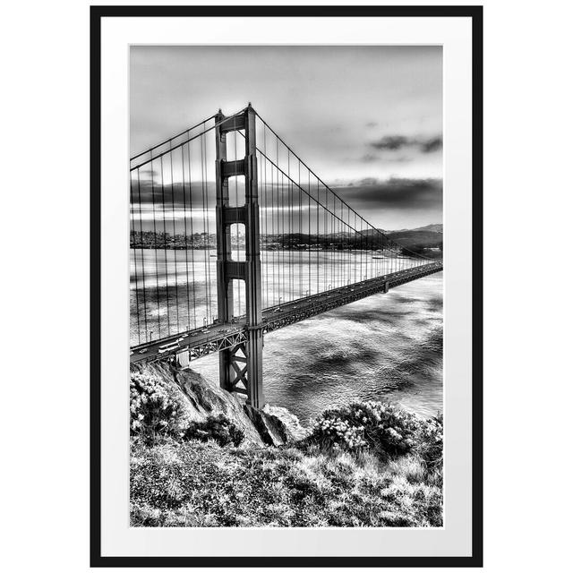 Gerahmtes Poster Golden Gate Bridge San Francisco East Urban Home Größe: 100 cm H x 70 cm B on Productcaster.