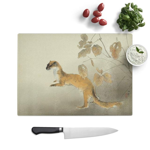 Tempered Glass Weasel by Kansetsu Hashimoto Chopping Board East Urban Home Size: 28.5 cm W x 20 cm L on Productcaster.