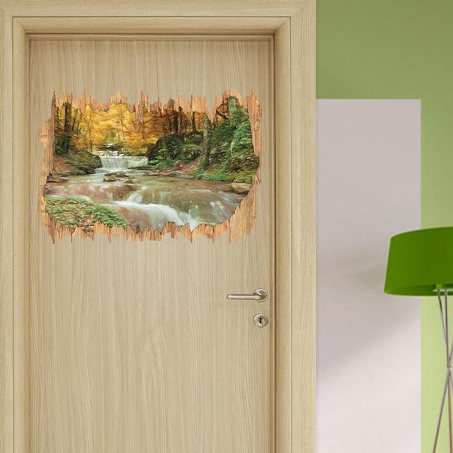 Wandtattoo Waldbach im Herbst East Urban Home on Productcaster.