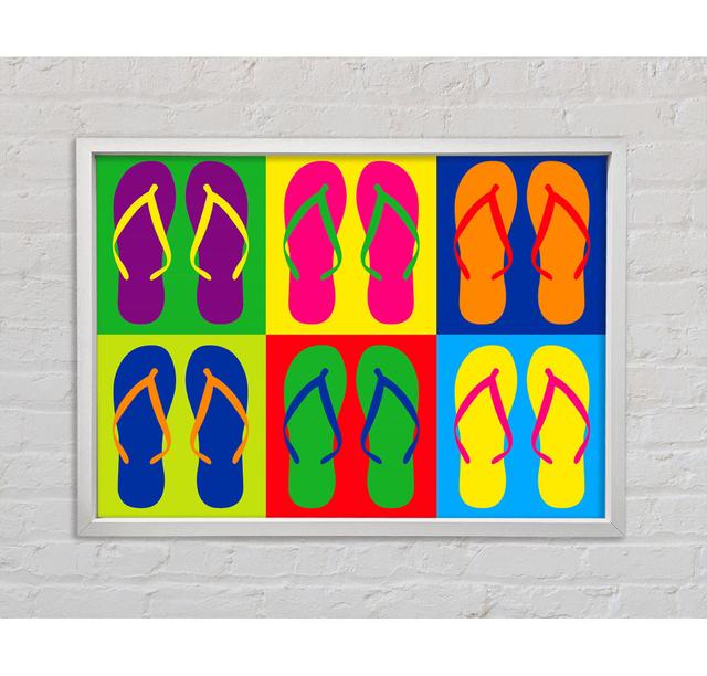 Pop Art Flip Flops - Print Bright Star Size: 100cm H x 141.4cm W x 3.3cm D on Productcaster.