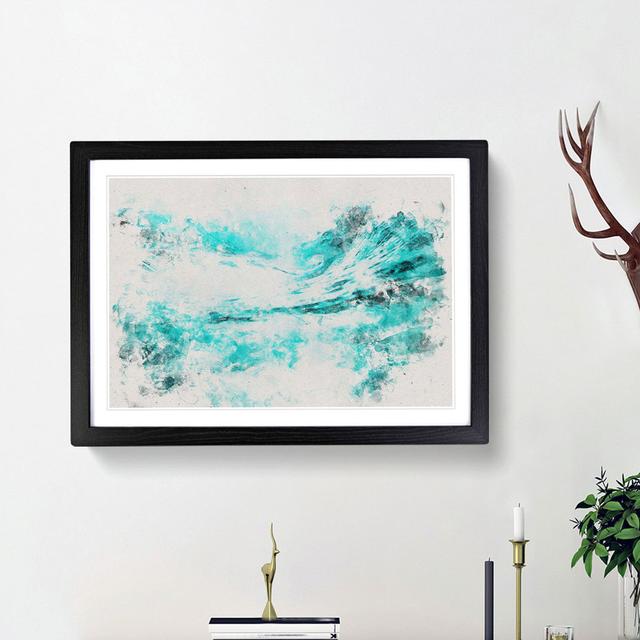 Curled Wave in New Zealand - Picture Frame Painting Print East Urban Home Frame Option: Black Framed, Size: 62cm H x 87cm W x 2cm D on Productcaster.