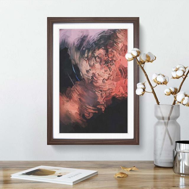 The Swirl in Abstract - Picture Frame Graphic Art Print East Urban Home Size: 50cm H x 35cm W x 2cm D, Frame Option: Walnut on Productcaster.