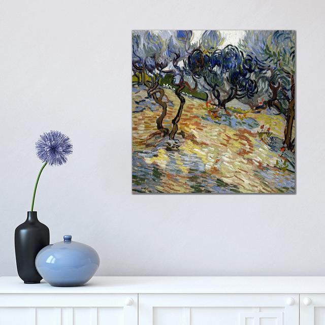 Olive Trees by Vincent van Gogh - Wrapped Canvas Painting ClassicLiving Size: 45.72cm H x 45.72cm W x 1.91cm D on Productcaster.