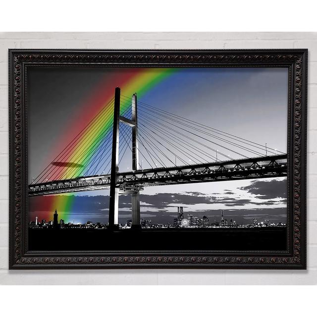 NYC Regenbogenbrücke B N W - Druck Brayden Studio Größe: 100 cm H x 141,4 cm B on Productcaster.