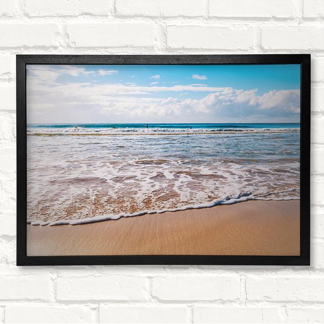 Beautiful Sandy Day At The Beach Framed Print House of Hampton Size: 29.7cm H x 42cm W on Productcaster.