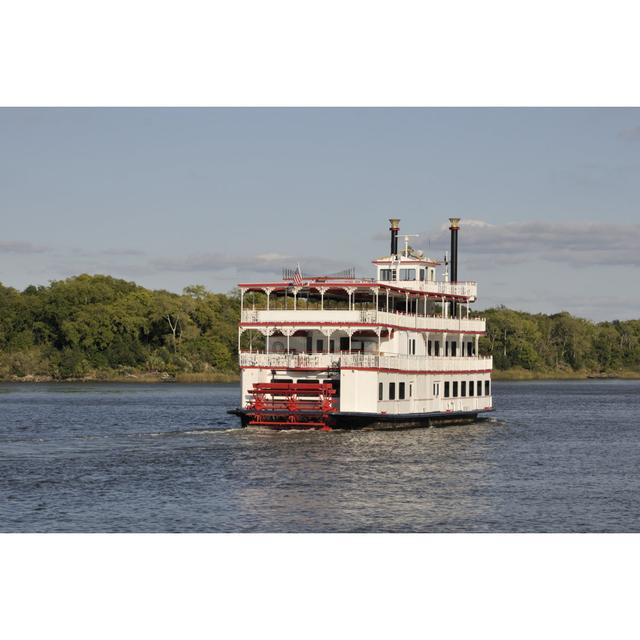 Paddle Wheel Steamboat On River by Landbysea - No Frame Art Prints on Canvas Breakwater Bay Size: 81cm H x 122cm W on Productcaster.