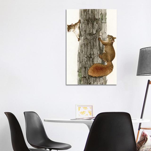 Squirrel Tag by Tracy Lizotte - Wrapped Canvas Painting Alpen Home Size: 101.6cm H x 66.04cm W x 3.81cm D on Productcaster.