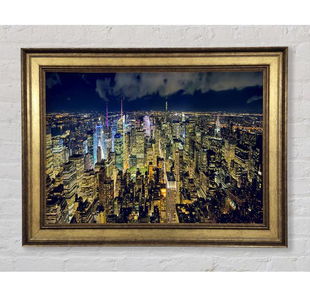 Yellow City Lights - Single Picture Frame Art Prints Bright Star Size: 42cm H x 59.7cm W x 8cm D on Productcaster.