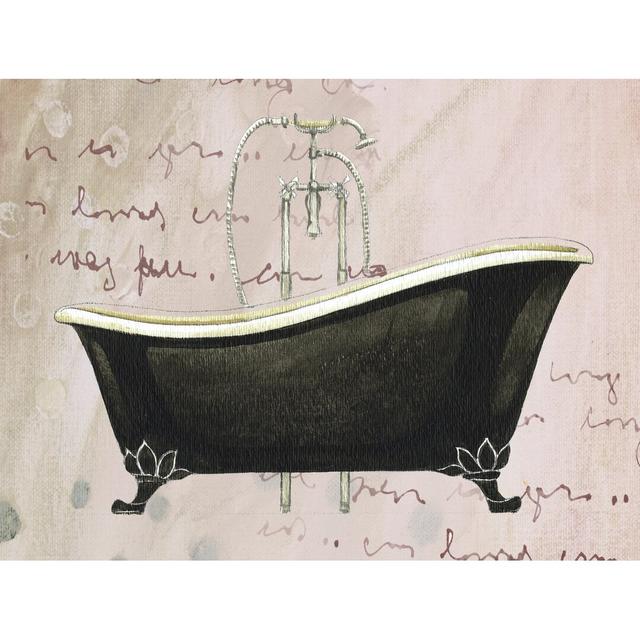 Black Clawfoot Tub - Wrapped Canvas Painting Print Fleur De Lis Living Size: 51cm H x 76cm W x 3.8cm D on Productcaster.