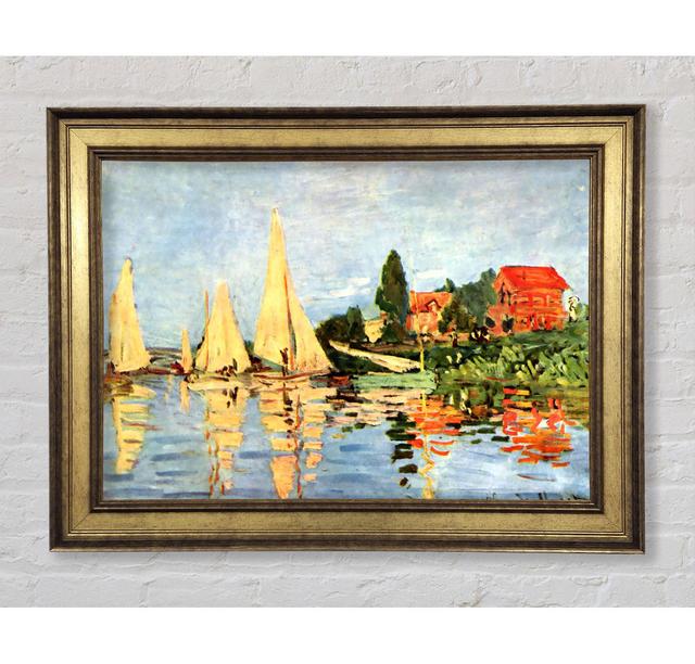 Monet Regatta At Argenteuil - Print Bright Star Size: 42cm H x 59.7cm W x 8cm D on Productcaster.