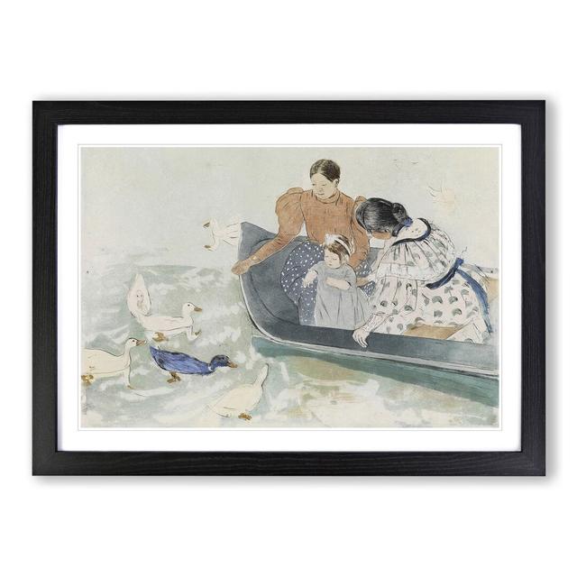 Feeding the Ducks by Mary Cassatt - Picture Frame Painting East Urban Home Size: 36cm H x 48cm W x 2cm D, Frame Option: Black Framed on Productcaster.