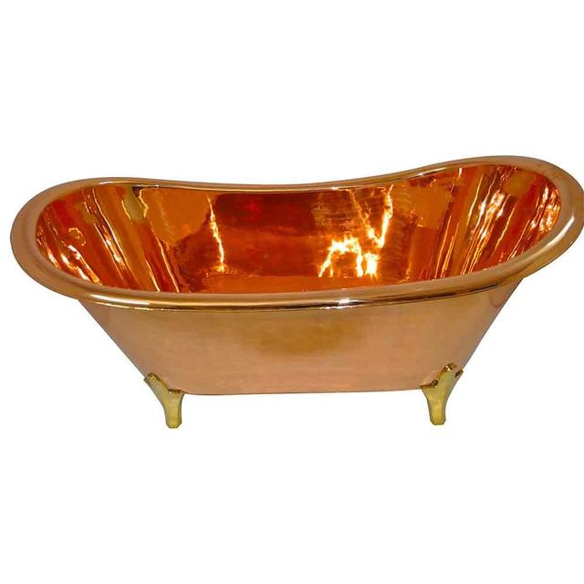 Copper Bathtub 1650mm x 787mm Freestanding Soaking Copper Bathtub Coppersmith Creations on Productcaster.