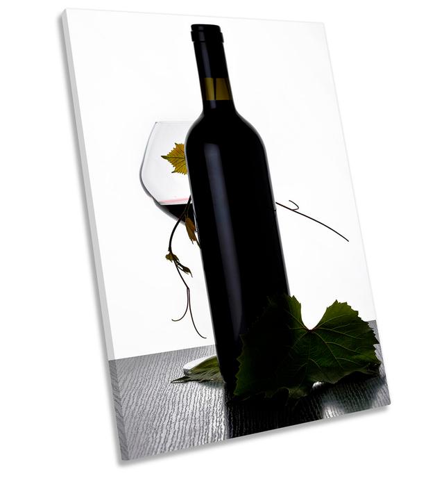 Dark Wine Bottle Glass - Wrapped Canvas Art Prints 17 Stories Size: 121.9cm H x 81.3cm W x 4cm D on Productcaster.