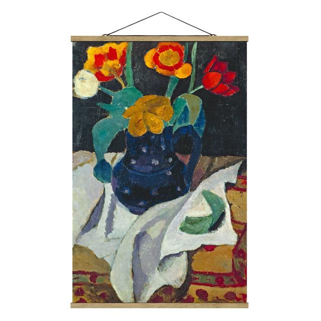 Still Life with Tulips by Paula Modersohn - Graphic Art Print Rosalind Wheeler Size: 75cm H x 50cm W x 0.3cm D on Productcaster.