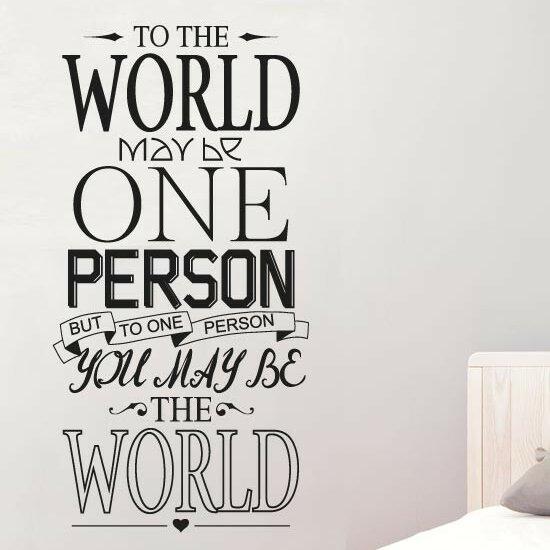 To The World May Be One Person Wall Sticker East Urban Home Colour: Black on Productcaster.