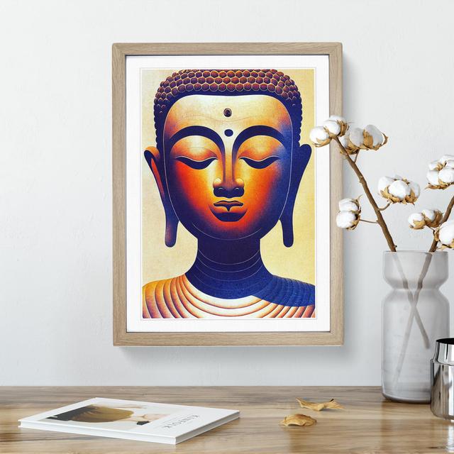 XV1022-2661X Majestic Buddha - Single Picture Frame Print Latitude Vive Size: 64cm H x 46cm W x 2cm D, Frame Colour: Oak on Productcaster.