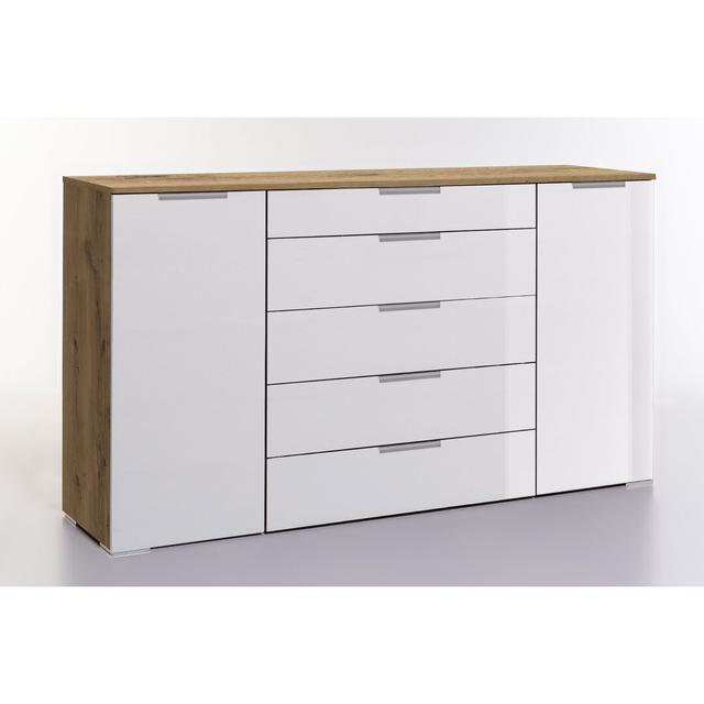 Sideboard Capp Zipcode Design Farbe (Korpus/Front): Eiche/Weiß on Productcaster.