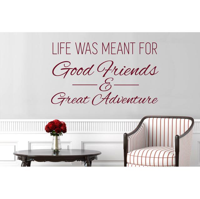 Wall Decal East Urban Home Size: Medium, Colour: Burgundy on Productcaster.