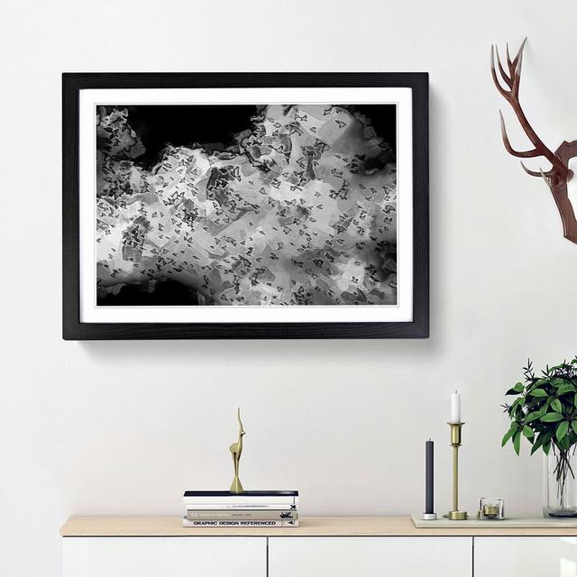 Birds on the Move in Abstract - Picture Frame Graphic Art Print East Urban Home Frame Option: Black Framed, Size: 48cm H x 65cm W x 2cm D on Productcaster.