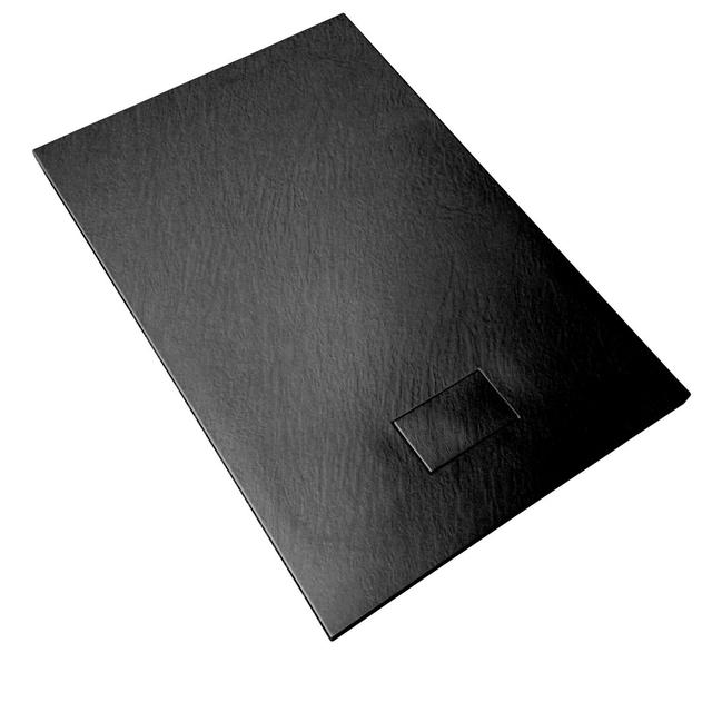 1200 x 800 mm Fiberglass Shower Tray LANERI Size: 1400 x 800 mm, Finish: Black on Productcaster.