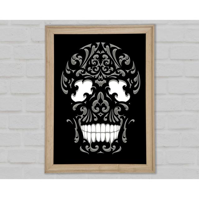 Mexican Skull Framed Print Happy Larry Size: 42" H x 59.7" W on Productcaster.