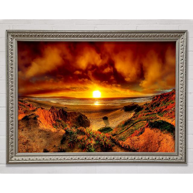 Beach Sunset Beauty - Print Bright Star Size: 42cm H x 59.7cm W on Productcaster.