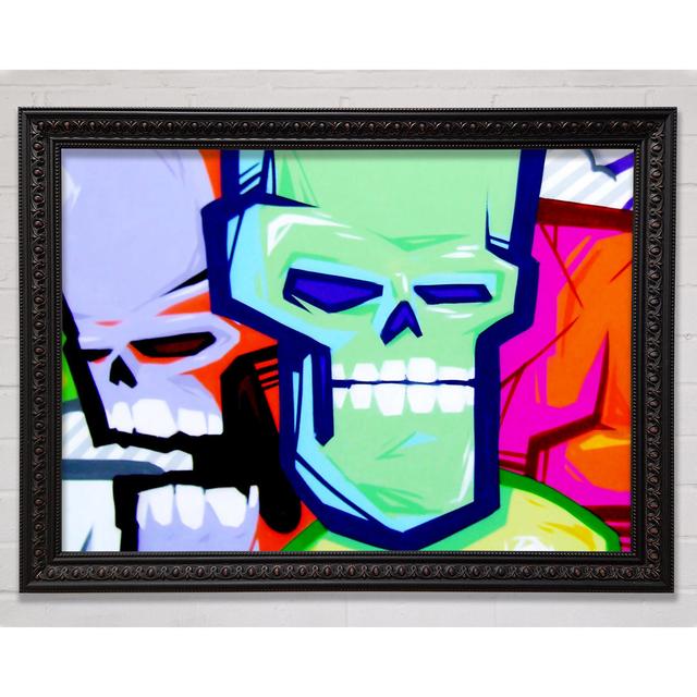 Skull Heads Framed Print Bright Star Size: 59.7cm H x 84.1cm W on Productcaster.