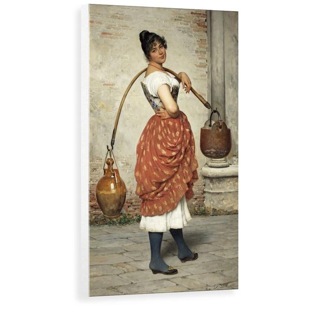 Venetian Water Carrier - Painting Print East Urban Home Size: 100 cm H x 53.8 cm W x 3.8 cm D, Format: Wrapped Canvas on Productcaster.