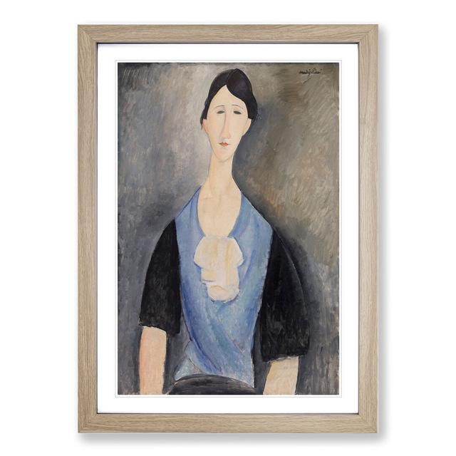 Portrait of a Woman Vol.6 by Amedeo Modigliani - Picture Frame Painting East Urban Home Frame Option: Oak Framed, Size: 48cm H x 36cm W x 2cm D on Productcaster.