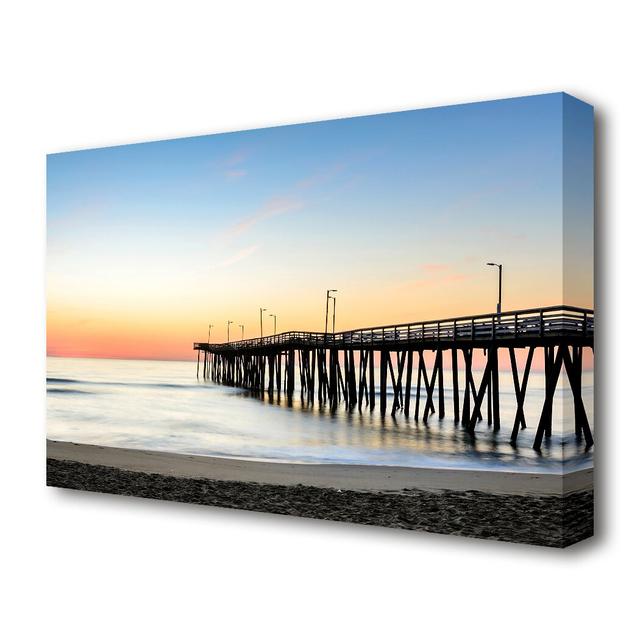 Tranquil Boardwalk Seascape - Photograph Print on Canvas East Urban Home Size: 101.6 cm H x 142.2 cm W on Productcaster.