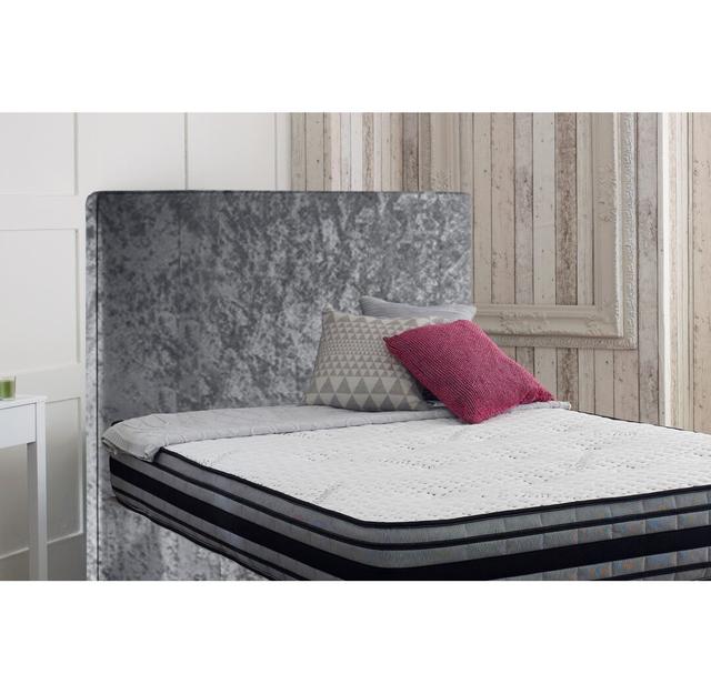 Welsh Upholstered Headboard Rosdorf Park Colour: Silver, Size: Double (4'6) on Productcaster.